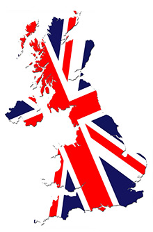 uk map with flag